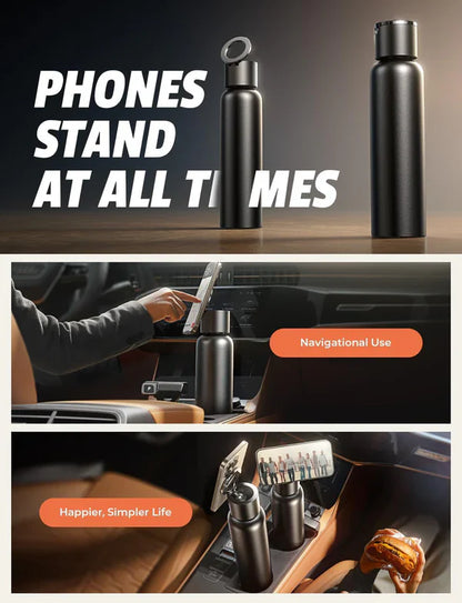 Tripod Water Bottle with MagSafe Mount - 750 ml - Black