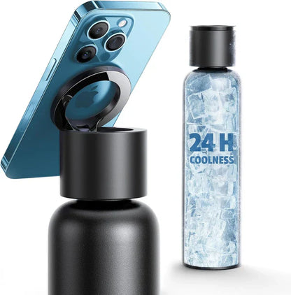 Tripod Water Bottle with MagSafe Mount - 750 ml - Black