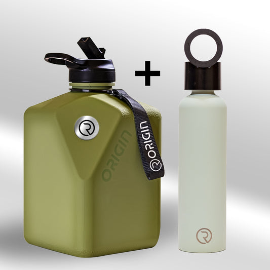 Bundle Offer: Military Green 2700ML + Mint Green 750 ML– Tripod Water Bottles with MagSafe Mount Included