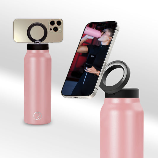 Tripod Water Bottle with MagSafe Mount - 32oz/1000 ml - Pink